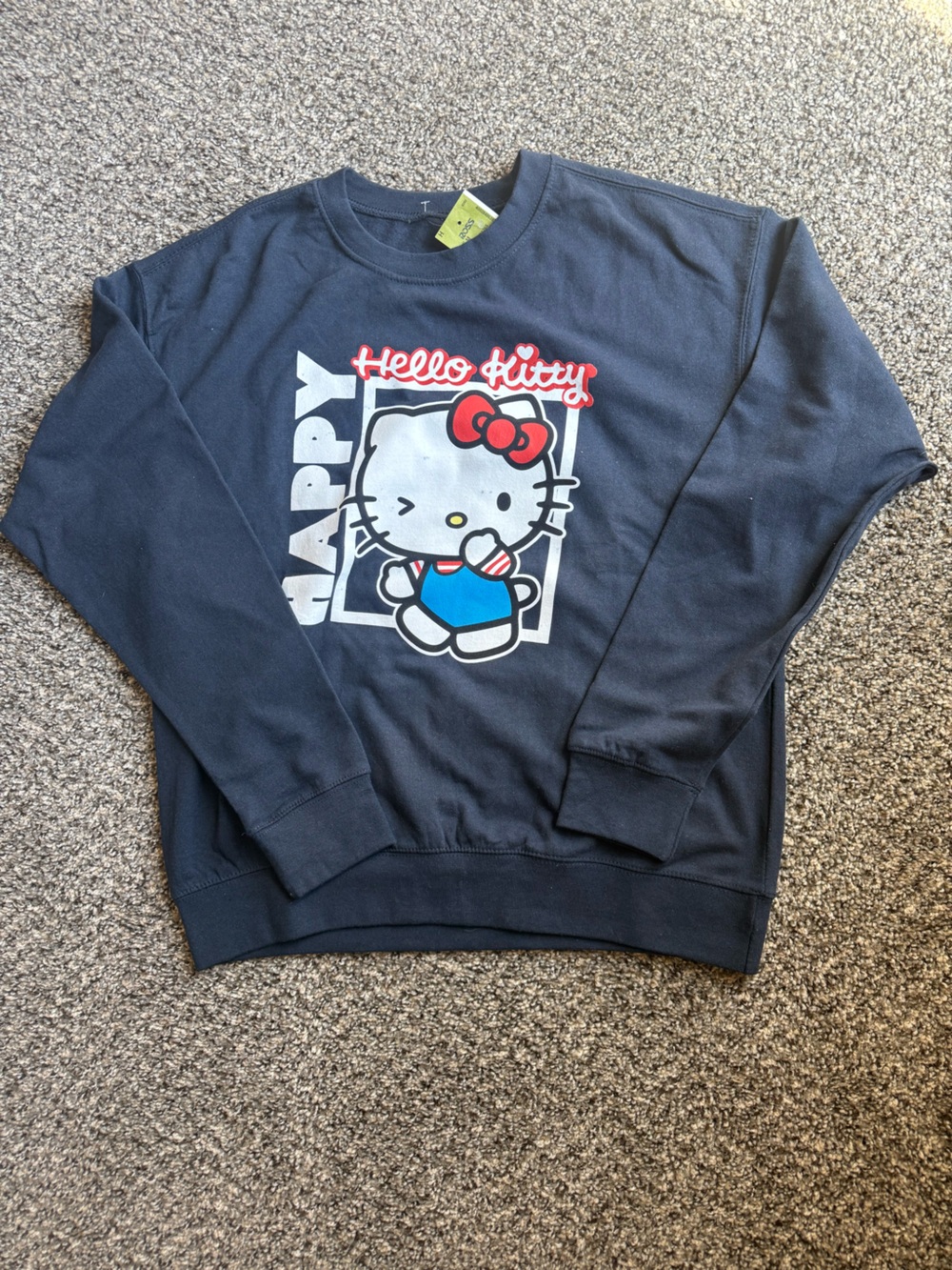 Sanrio Hello Kitty Navy Sweatshirt with Red Bow & Blue Outfit